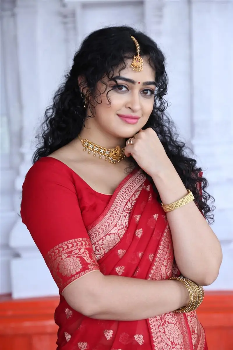 Apsara Rani Stills in Red Saree